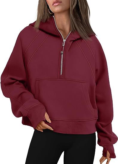 Women’s Zip-Up Relaxed Fit Hoodie with Pocket - 4 - London-stylehouse.com