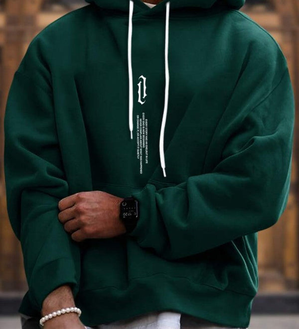 Men's Comfortable Hoodie with Pocket and Adjustable Hood - 1 - London-stylehouse.com