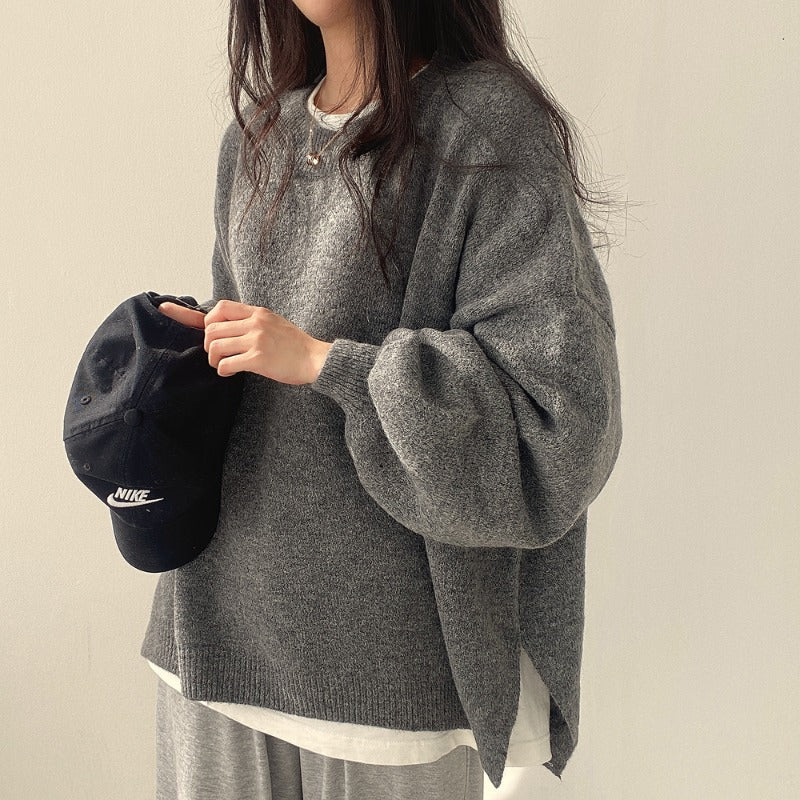Ladies' Relaxed Fit Pullover with Statement Lantern Sleeves - 4 - London-stylehouse.com