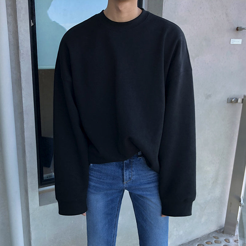 Men's Comfortable Round Neck Pullover with Relaxed Fit - 3 - London-stylehouse.com