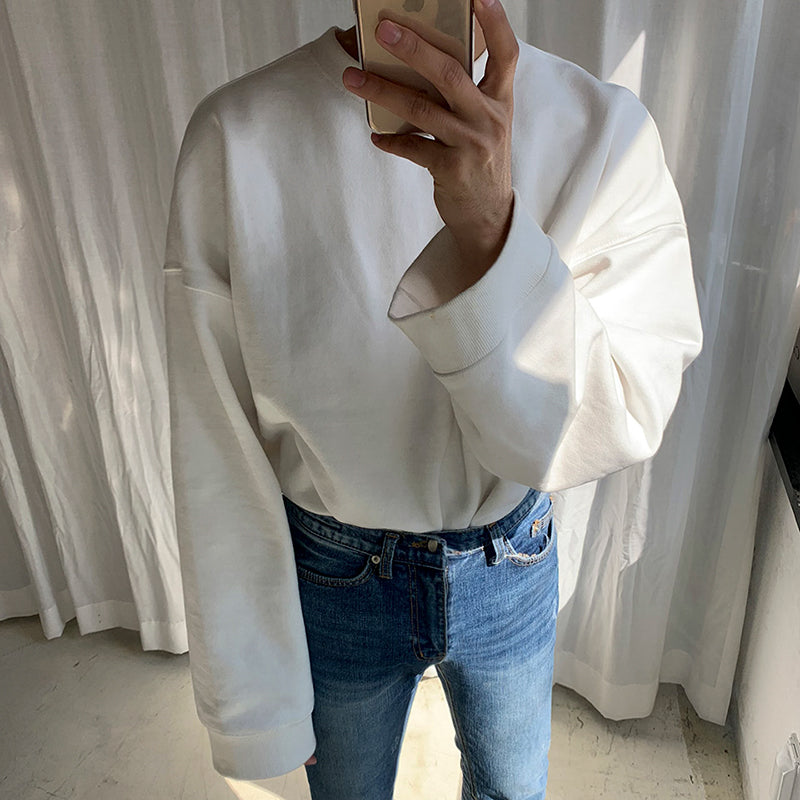 Men's Comfortable Round Neck Pullover with Relaxed Fit - 5 - London-stylehouse.com
