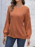 Women's Relaxed Fit Pullover Jumper with Textured Arm Details - 1 - London-stylehouse.com