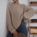 Women's Casual Loose-Fitting Pullover with Round Neckline - 5 - London-stylehouse.com