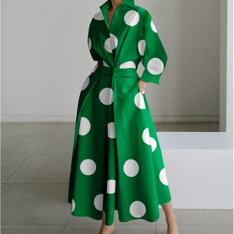 Women's Relaxed Fit Swing Dress with Button Front - 2 - London-stylehouse.com