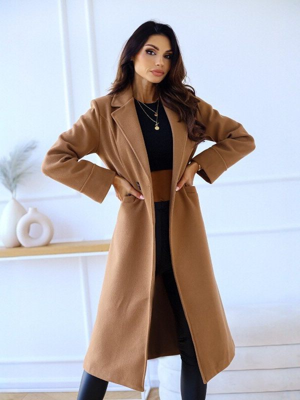 Chic Longline Women's Wool Coat with Tailored Fit - 4 - London-stylehouse.com
