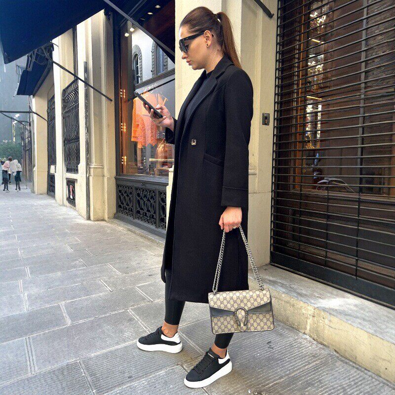 Chic Longline Women's Wool Coat with Tailored Fit - 6 - London-stylehouse.com