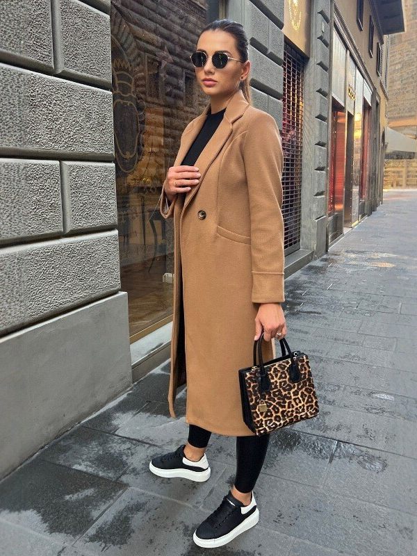 Chic Longline Women's Wool Coat with Tailored Fit - 7 - London-stylehouse.com