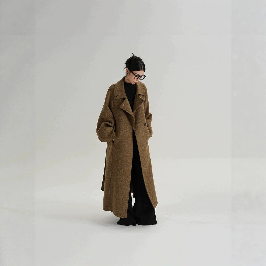 Chic Longline Women's Coat with Relaxed Fit and Stand Collar - 7 - London-stylehouse.com