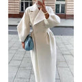 Sophisticated Women's Tailored Coat with Voluminous Sleeves - 4 - London-stylehouse.com