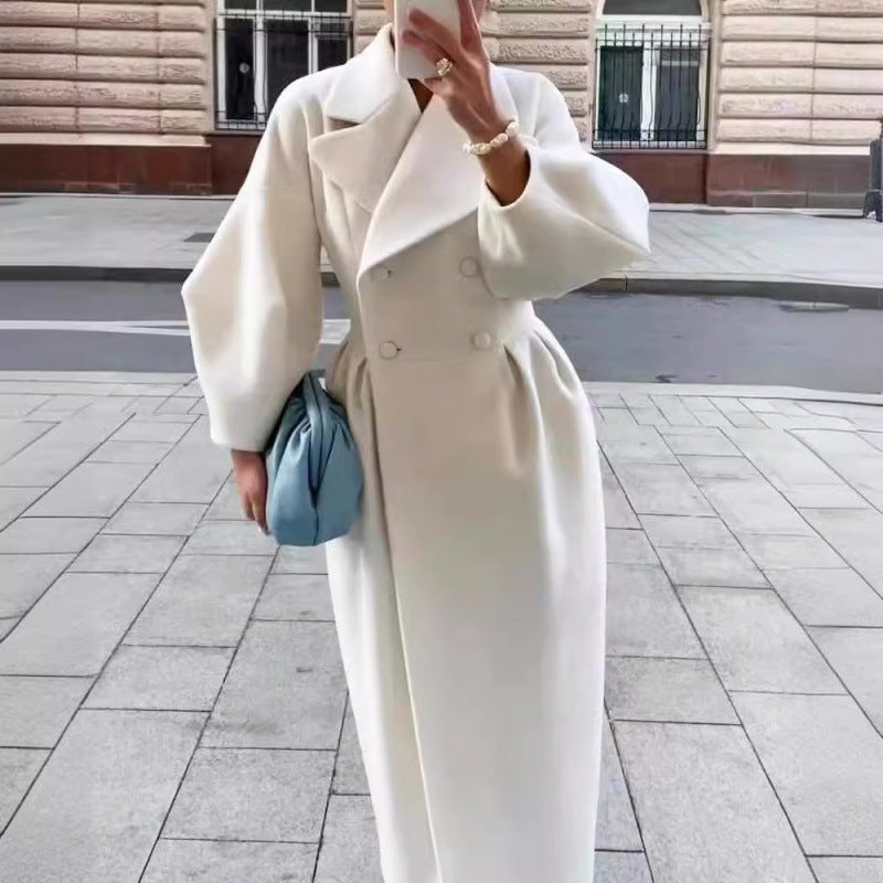 Sophisticated Women's Tailored Coat with Voluminous Sleeves - 7 - London-stylehouse.com