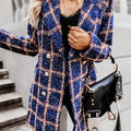 Sophisticated Women's Double-Breasted Blazer with Unique Print - 10 - London-stylehouse.com