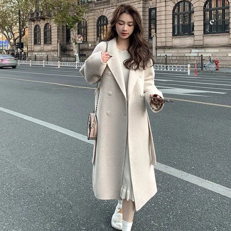 Elegant Loose Fit Women's Double-Breasted Coat - 5 - London-stylehouse.com