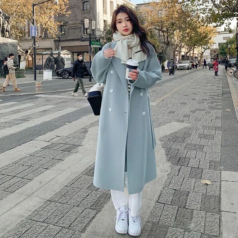 Elegant Loose Fit Women's Double-Breasted Coat - 8 - London-stylehouse.com