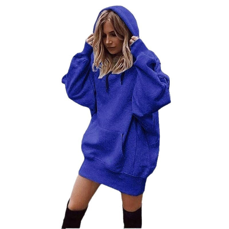 Casual Women's Hoodie Dress with Oversized Fit and Pocket - 6 - London-stylehouse.com
