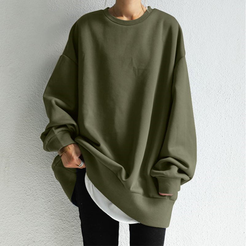 Relaxed Fit Women's Sweatshirt with Unique Patch Design - 1 - London-stylehouse.com