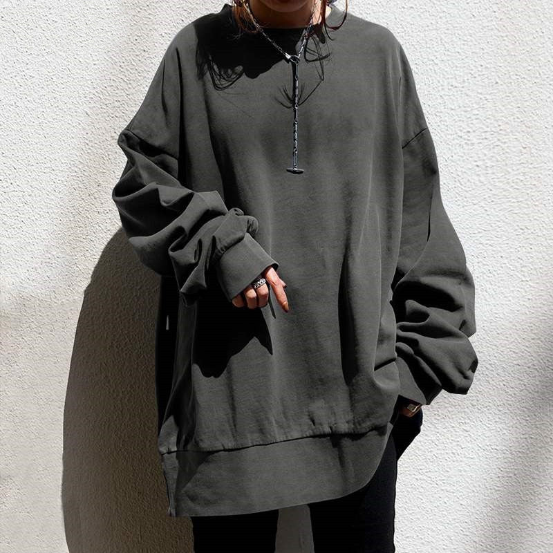 Relaxed Fit Women's Sweatshirt with Unique Patch Design - 5 - London-stylehouse.com