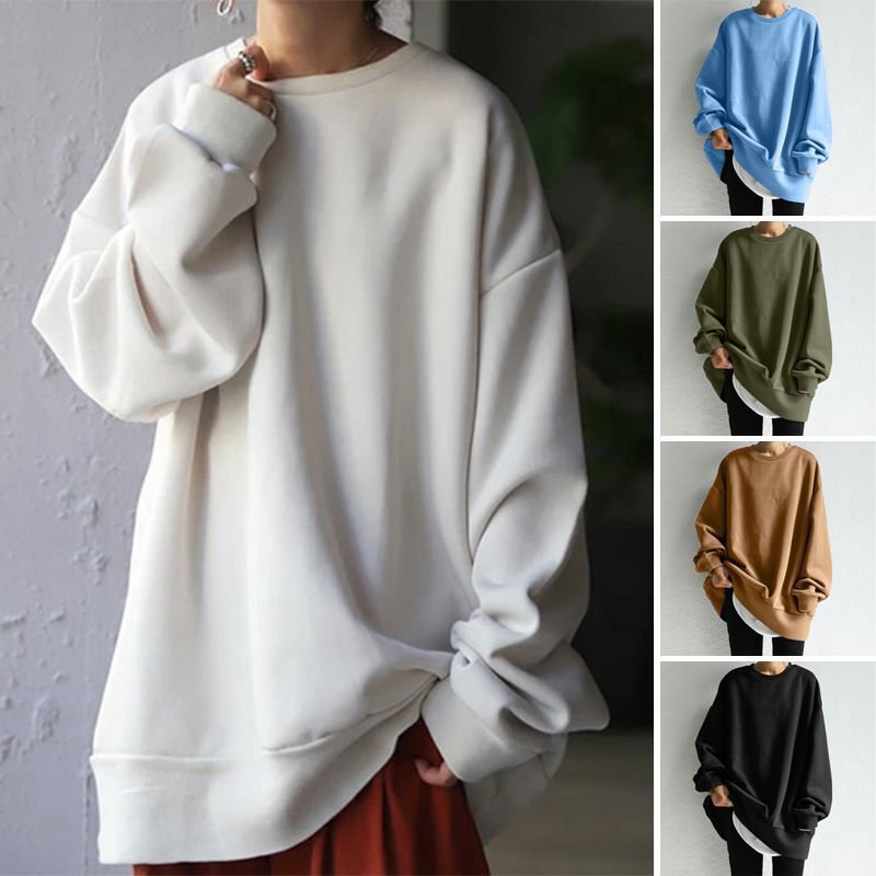 Relaxed Fit Women's Sweatshirt with Unique Patch Design - 7 - London-stylehouse.com