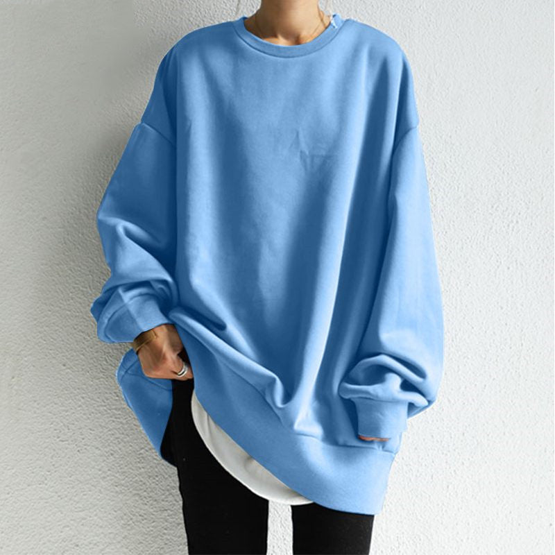 Relaxed Fit Women's Sweatshirt with Unique Patch Design - 24 - London-stylehouse.com