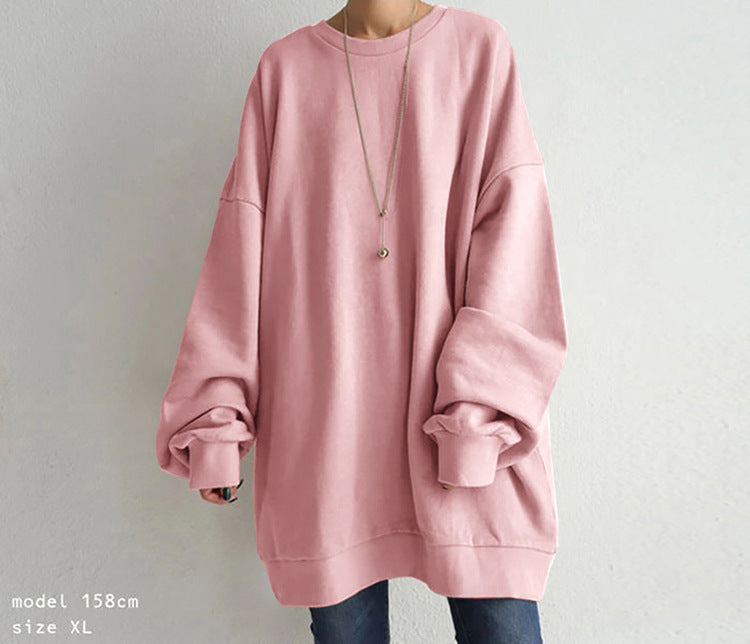 Relaxed Fit Women's Sweatshirt with Unique Patch Design - 25 - London-stylehouse.com