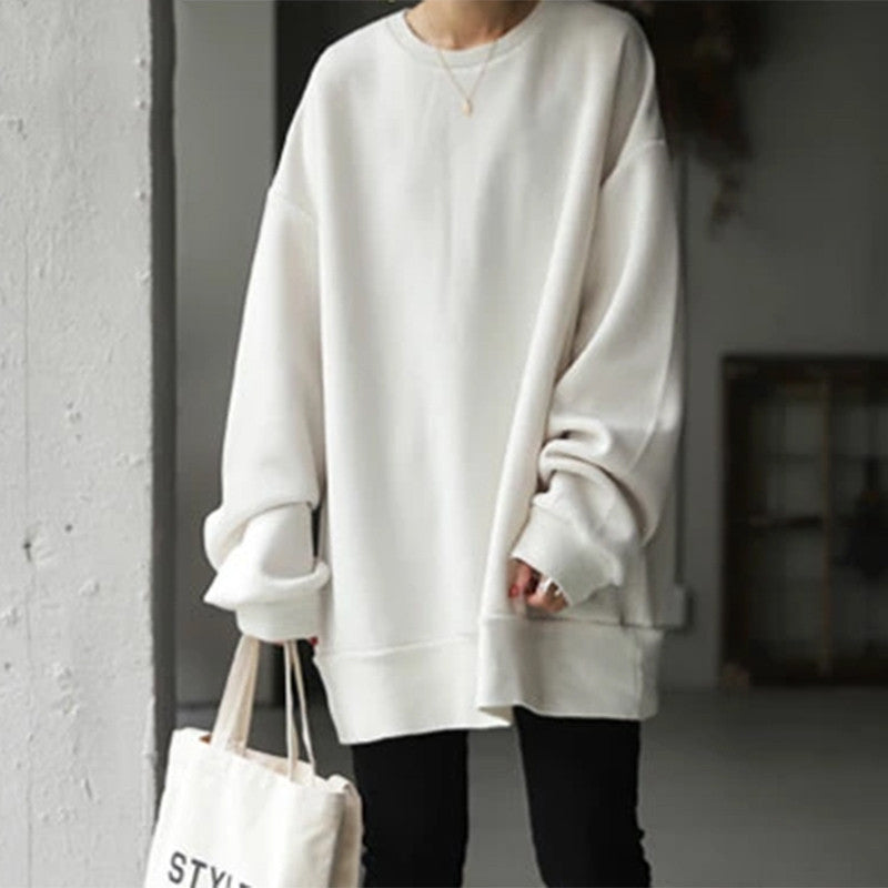 Relaxed Fit Women's Sweatshirt with Unique Patch Design - 26 - London-stylehouse.com