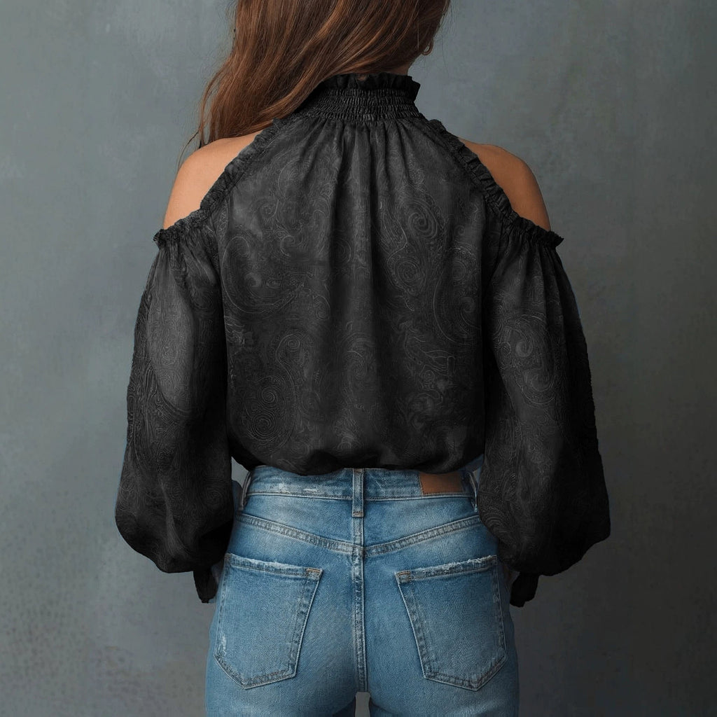 Chic Off-the-Shoulder Blouse with Relaxed Fit for Effortless Style - 9 - London-stylehouse.com