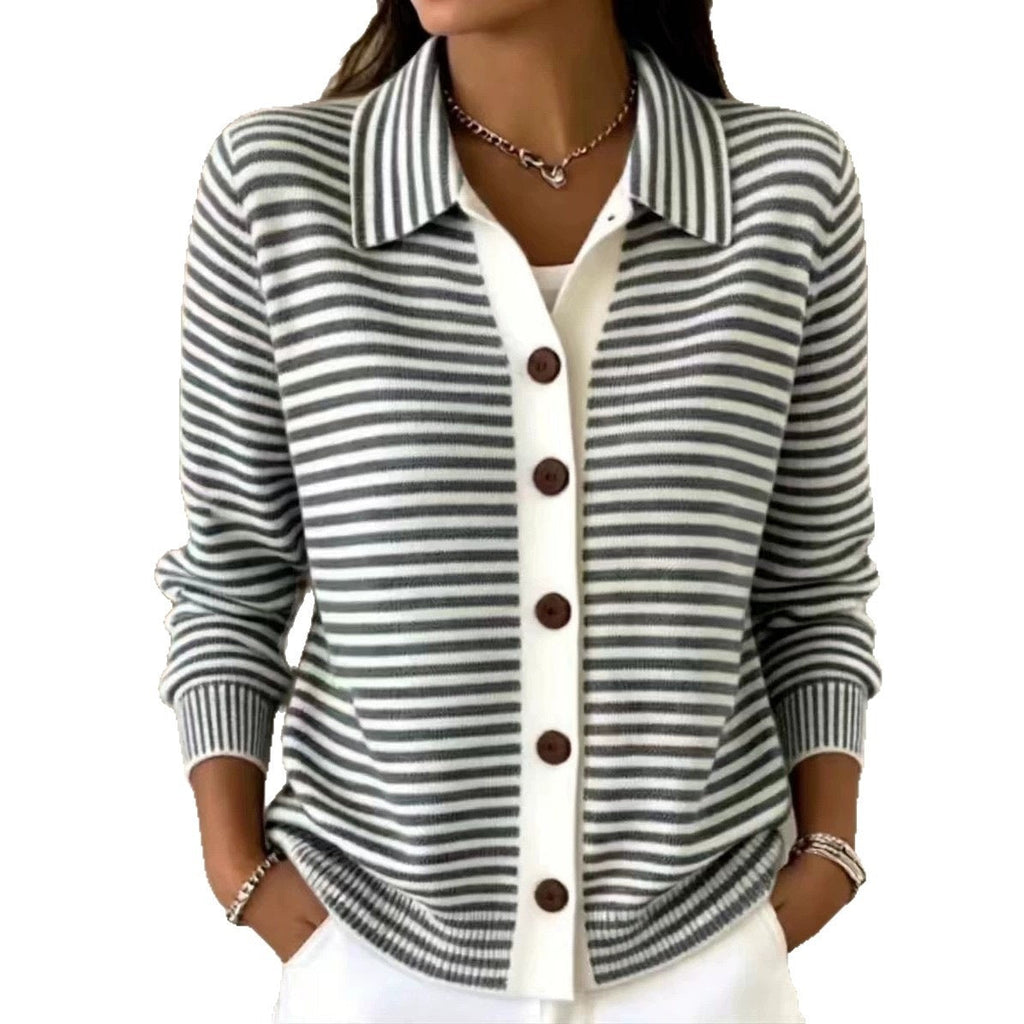 Chic Ladies' Button-Front Cardigan with Relaxed Silhouette - 1 - London-stylehouse.com