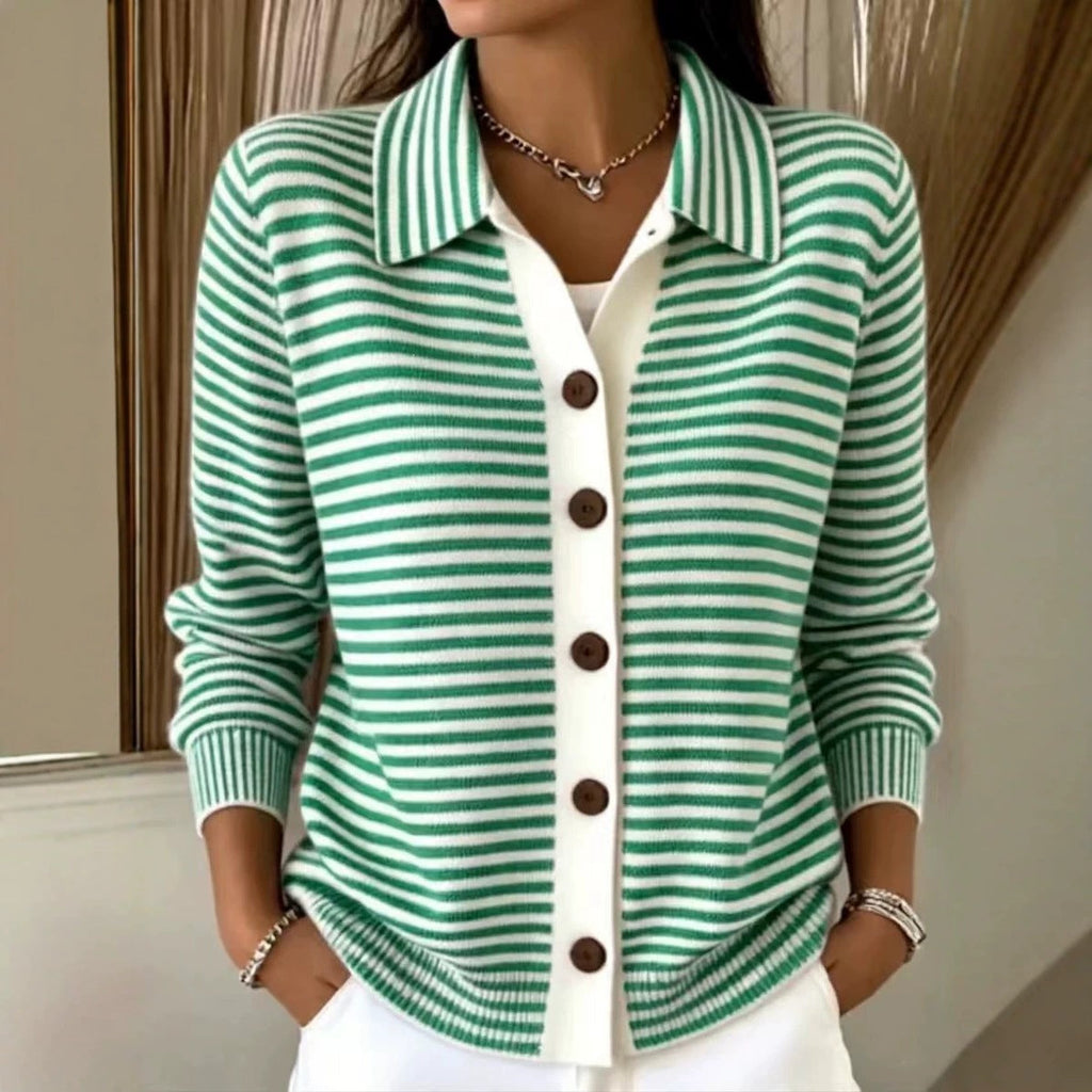 Chic Ladies' Button-Front Cardigan with Relaxed Silhouette - 3 - London-stylehouse.com