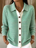 Chic Ladies' Button-Front Cardigan with Relaxed Silhouette - 4 - London-stylehouse.com