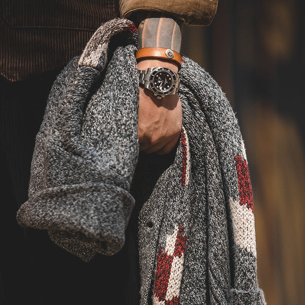 Men's Notched Collar Cardigan for Casual Wear - 1 - London-stylehouse.com