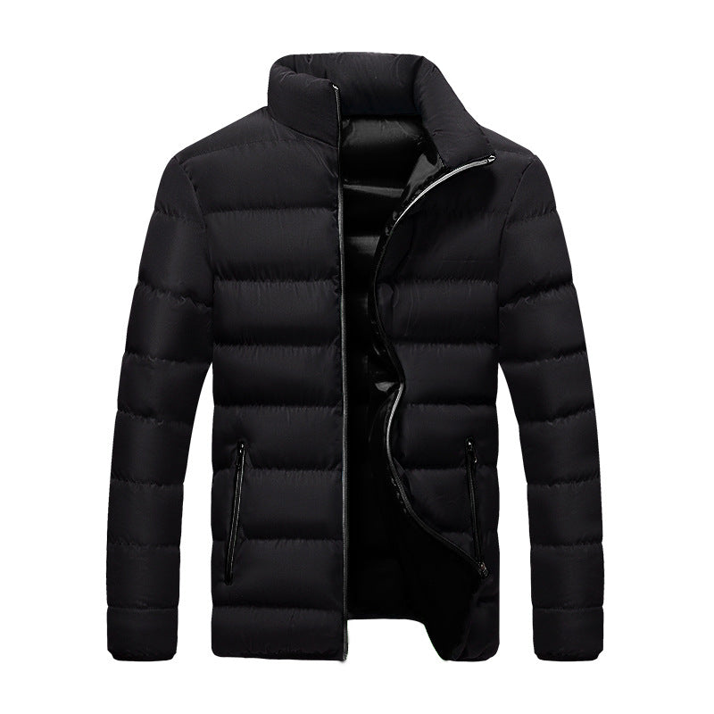 Men's Padded Winter Jacket with High Collar - 1 - London-stylehouse.com