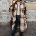 Women’s Relaxed Fit Long Coat with Functional Pockets - 2 - London-stylehouse.com