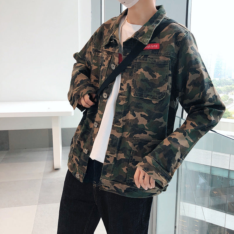 Men's Casual Relaxed Denim Jacket with Button Fastening - 1 - London-stylehouse.com