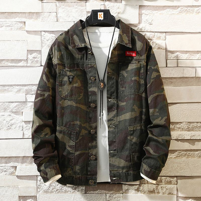 Men's Casual Relaxed Denim Jacket with Button Fastening - 6 - London-stylehouse.com