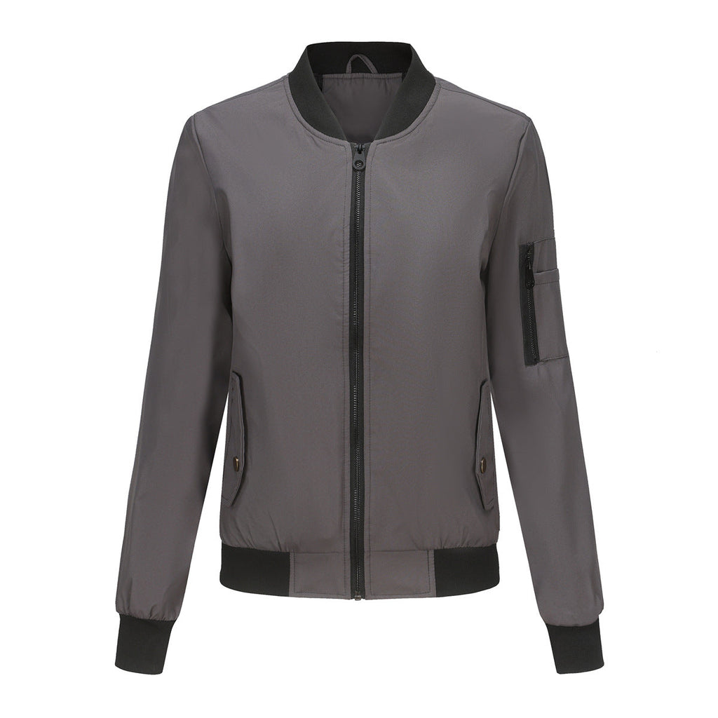 Chic Women's Loose Fit Bomber Jacket with Stylish Pockets - 5 - London-stylehouse.com
