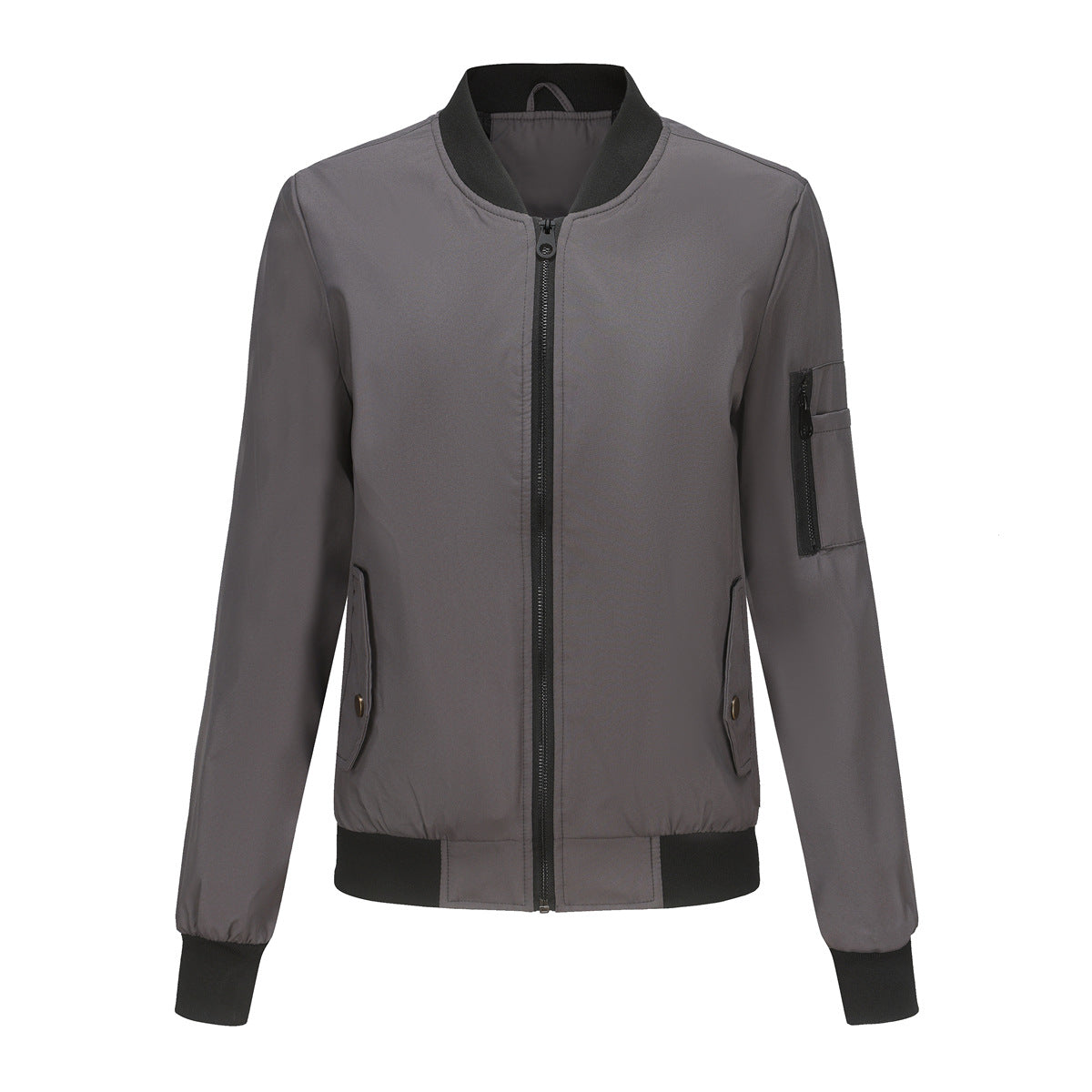 Chic Women's Loose Fit Bomber Jacket with Stylish Pockets - 5 - London-stylehouse.com