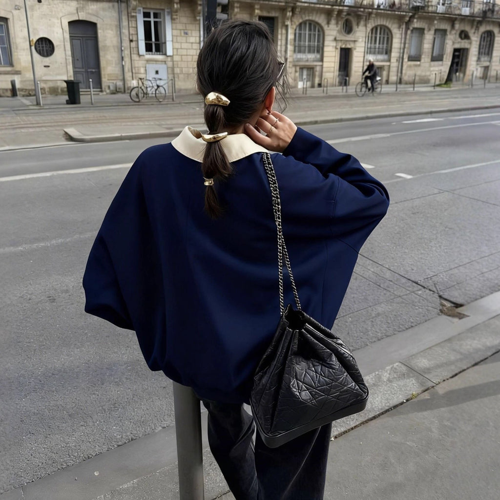 Trendy Women's Oversized Bomber Jacket with Stylish Embellishments - 3 - London-stylehouse.com