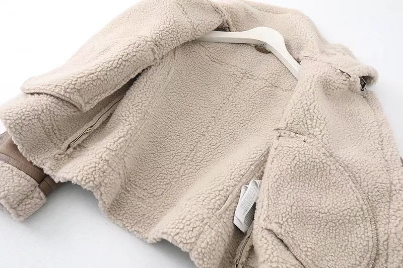 Elegant Women's Motorbike Jacket with Trendy Faux Fur Collar - 5 - London-stylehouse.com