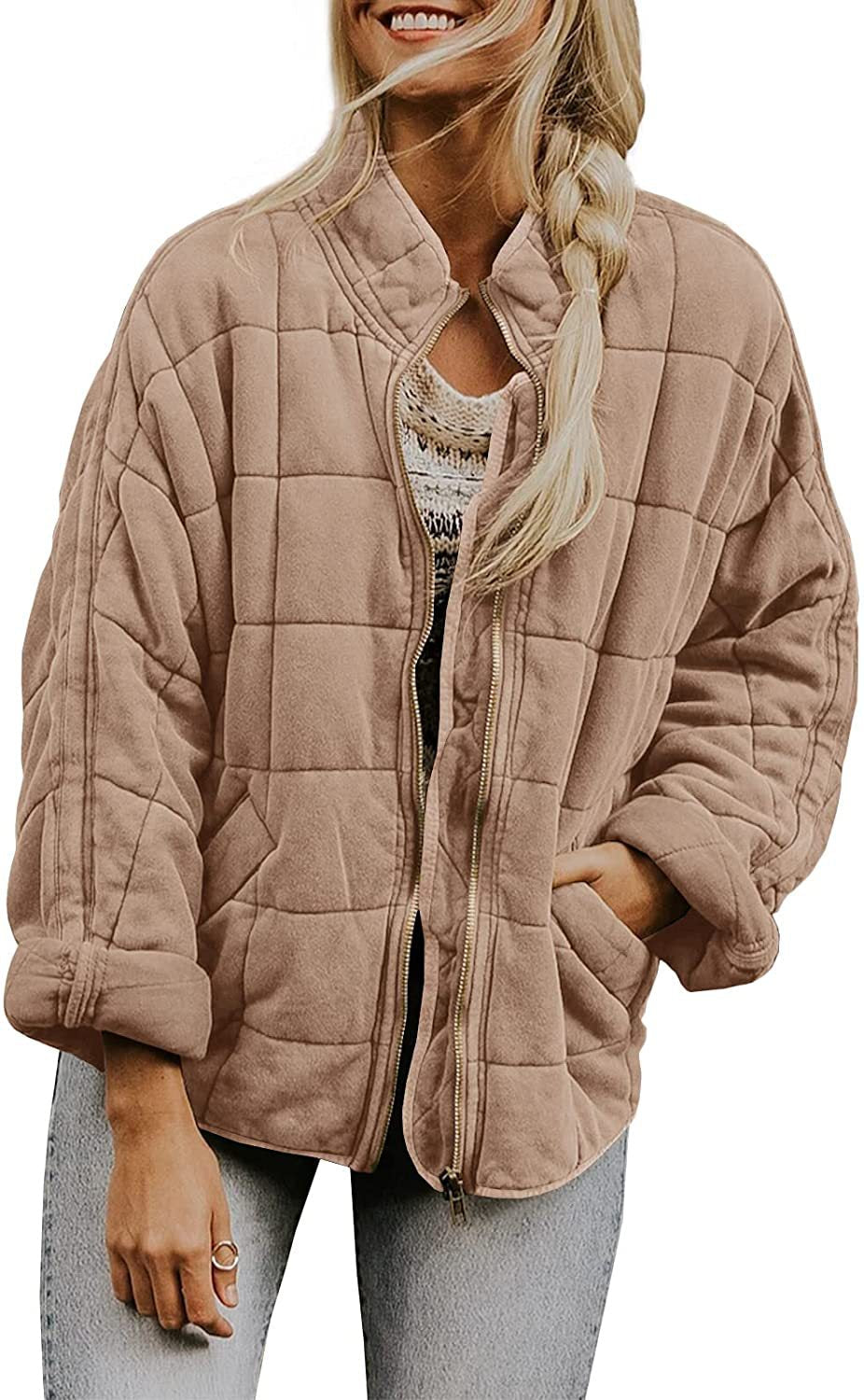 Relaxed Fit Women's Jacket with Stand-Up Collar and Practical Pockets - 7 - London-stylehouse.com