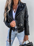 Women's Classic Zip Biker Jacket - 4 - London-stylehouse.com