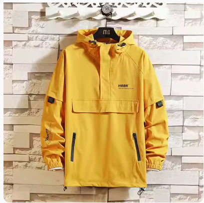 Men's Casual Relaxed Jacket with Front Pouch - 5 - London-stylehouse.com