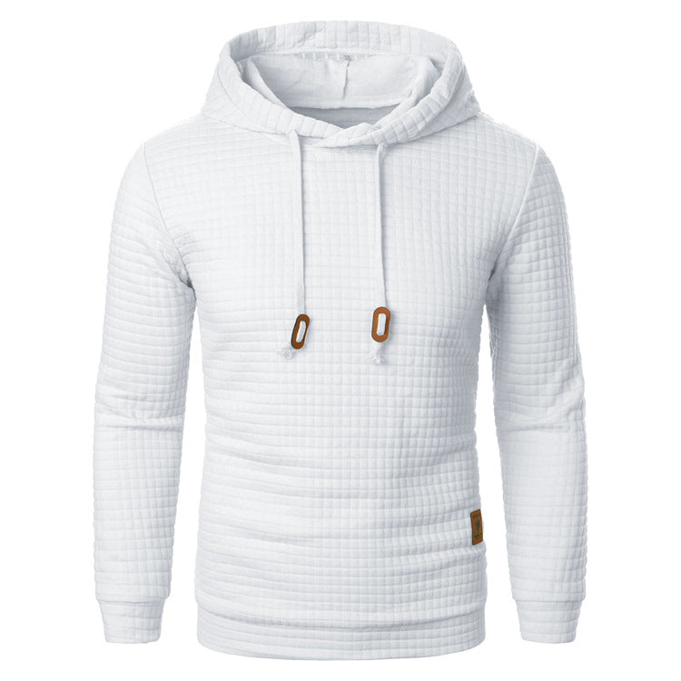 Men's Fitted Hoodie with Distinctive Textured Fabric - 5 - London-stylehouse.com