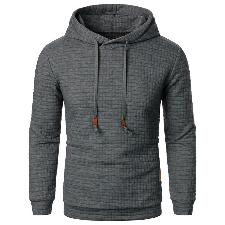 Men's Fitted Hoodie with Distinctive Textured Fabric - 6 - London-stylehouse.com