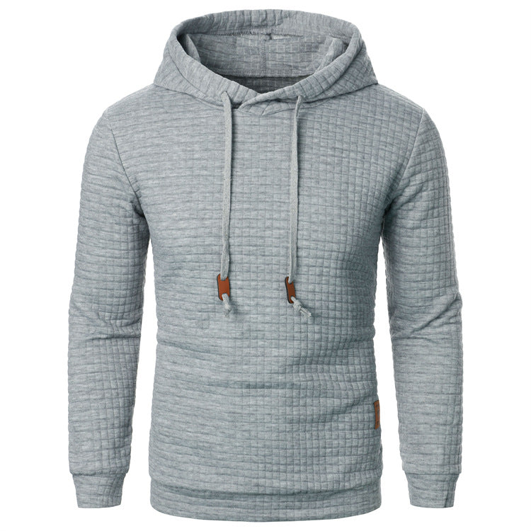 Men's Fitted Hoodie with Distinctive Textured Fabric - 9 - London-stylehouse.com