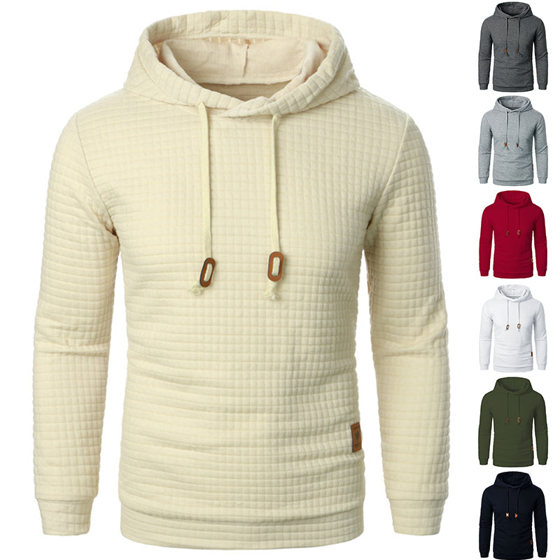 Men's Fitted Hoodie with Distinctive Textured Fabric - 10 - London-stylehouse.com