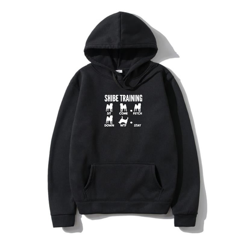 Relaxed Fit Men's Hoodie Featuring Dog Training Graphic - 6 - London-stylehouse.com