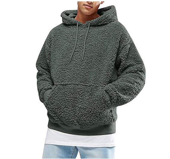 Men's Casual Relaxed Hoodie with Adjustable Drawcord - 4 - London-stylehouse.com