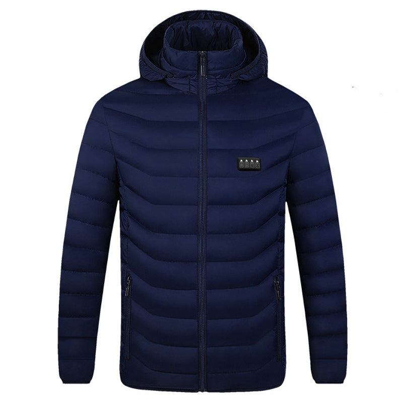 Men's Slim-Fit Heated Jacket with Removable Hood for Cold Weather - 4 - London-stylehouse.com