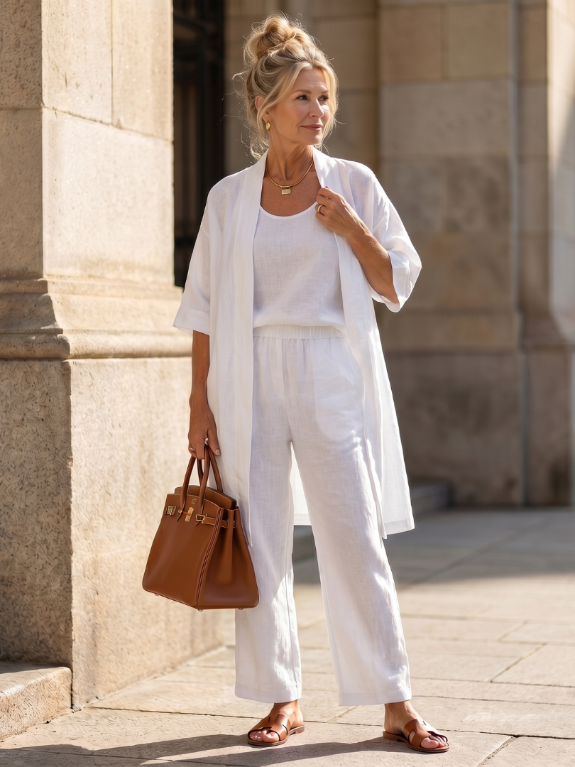 Two-piece set comprising a loose-fitting top and trousers for women - J&B; - 19 - London-stylehouse.com