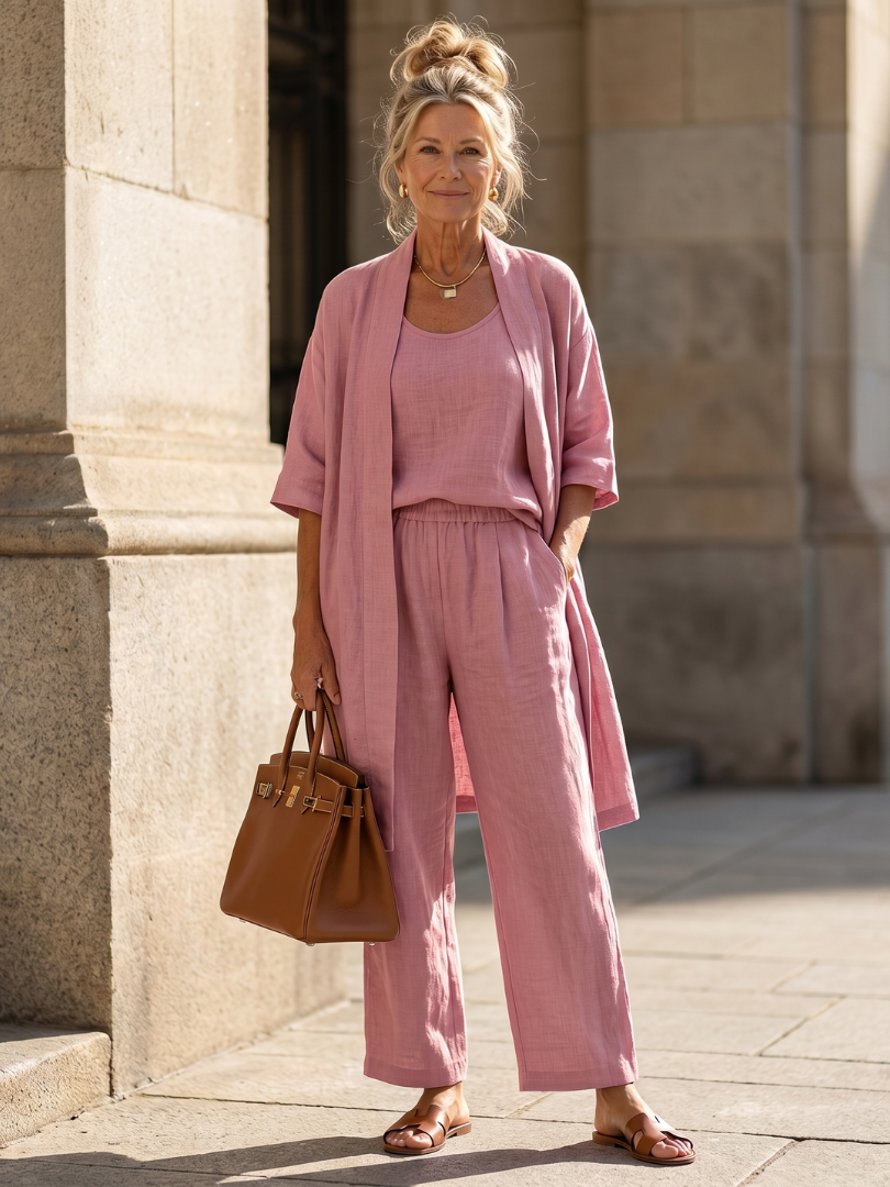 Two-piece set comprising a loose-fitting top and trousers for women - J&B; - 1 - London-stylehouse.com