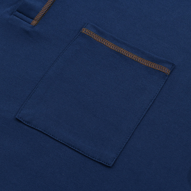 Noah – Men's Short-Sleeve Henley T-Shirt with Chest Pocket